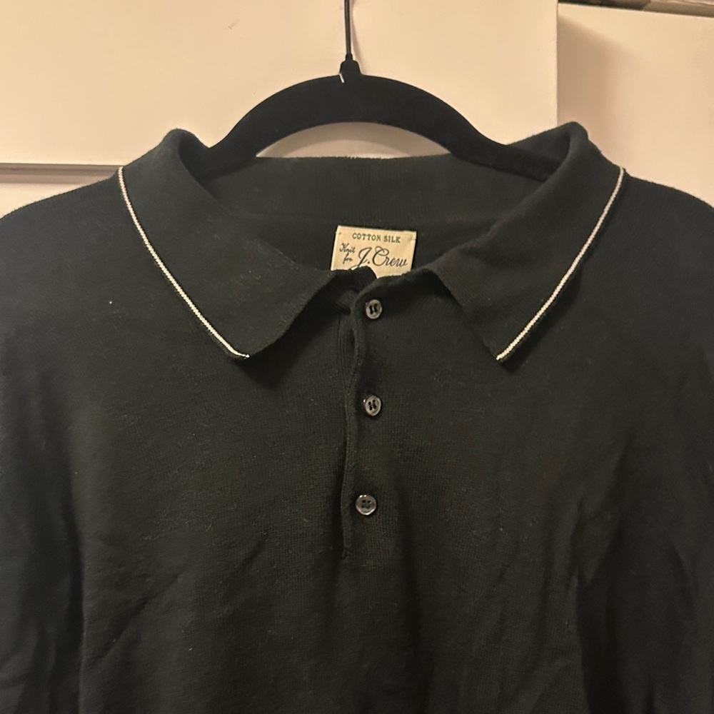 J. Crew Black Cotton Silk Blend Sweater - Picture 4 of 5